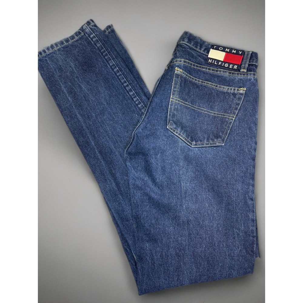 Vintage Tommy Hilfiger Jeans Womens 31x36 (9) Boyfriend Straight Leg Y2K Denim